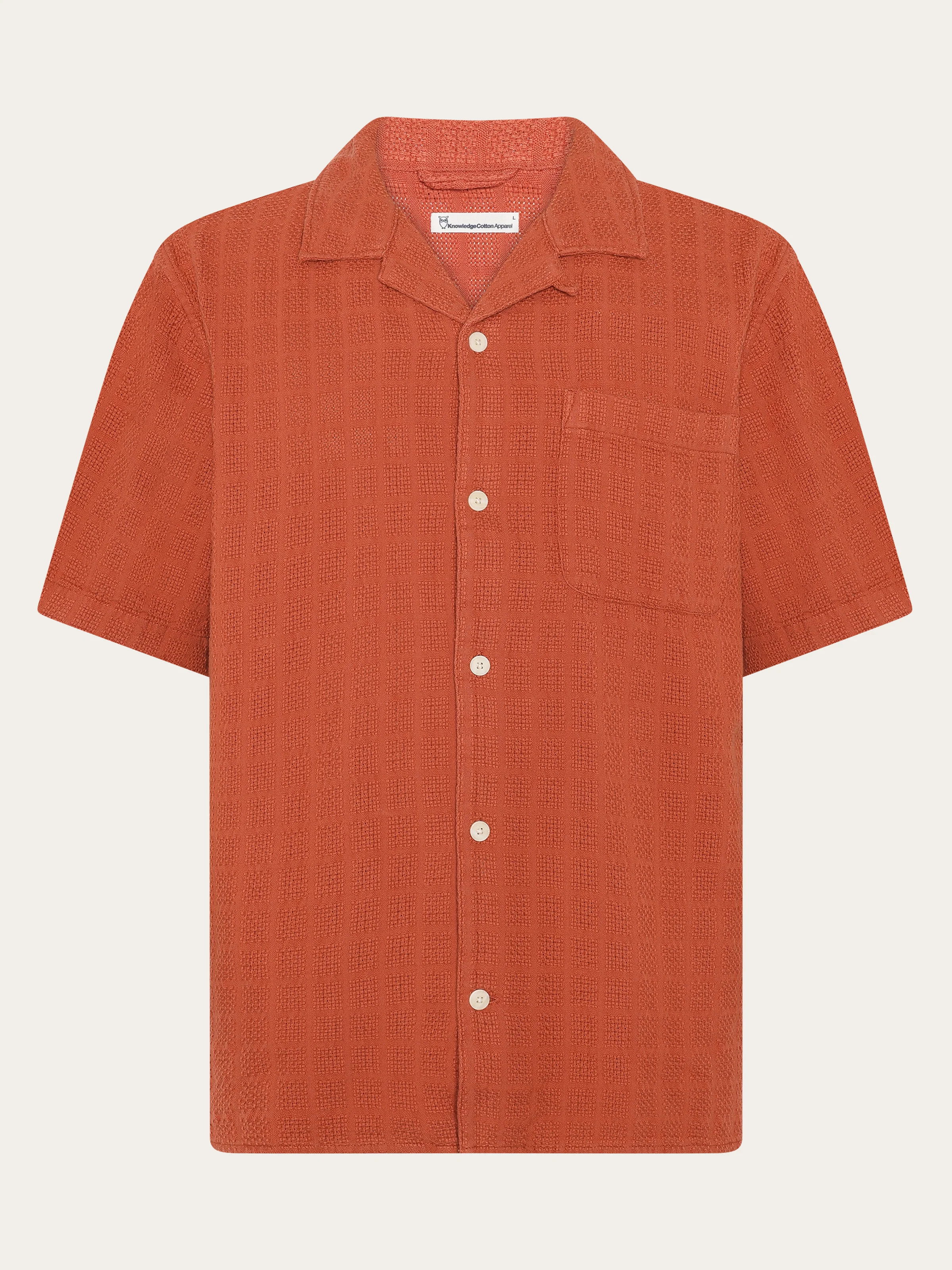 Structure short sleeve shirt - Burnt Brick
