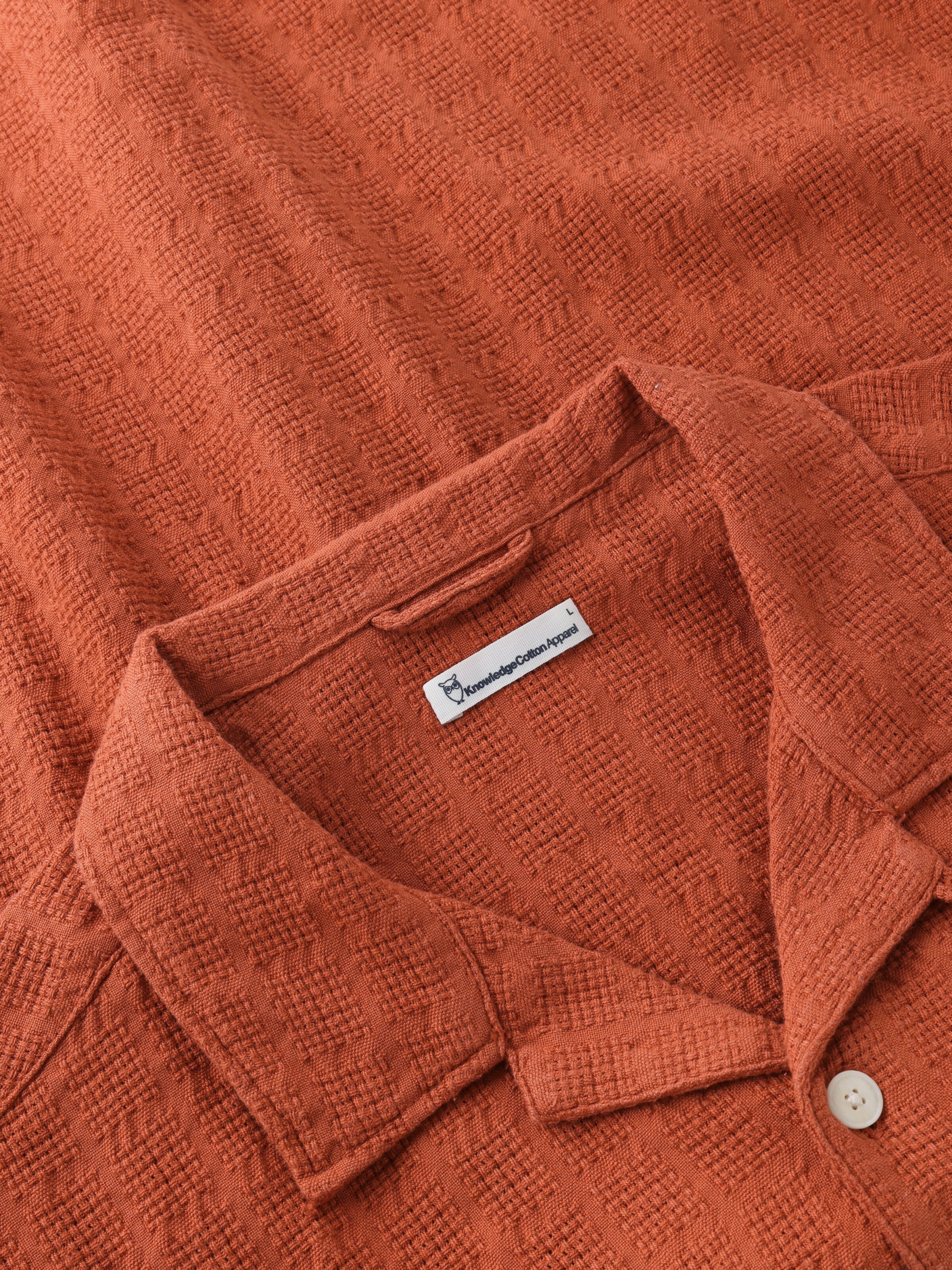 Structure short sleeve shirt - Burnt Brick - Image 5