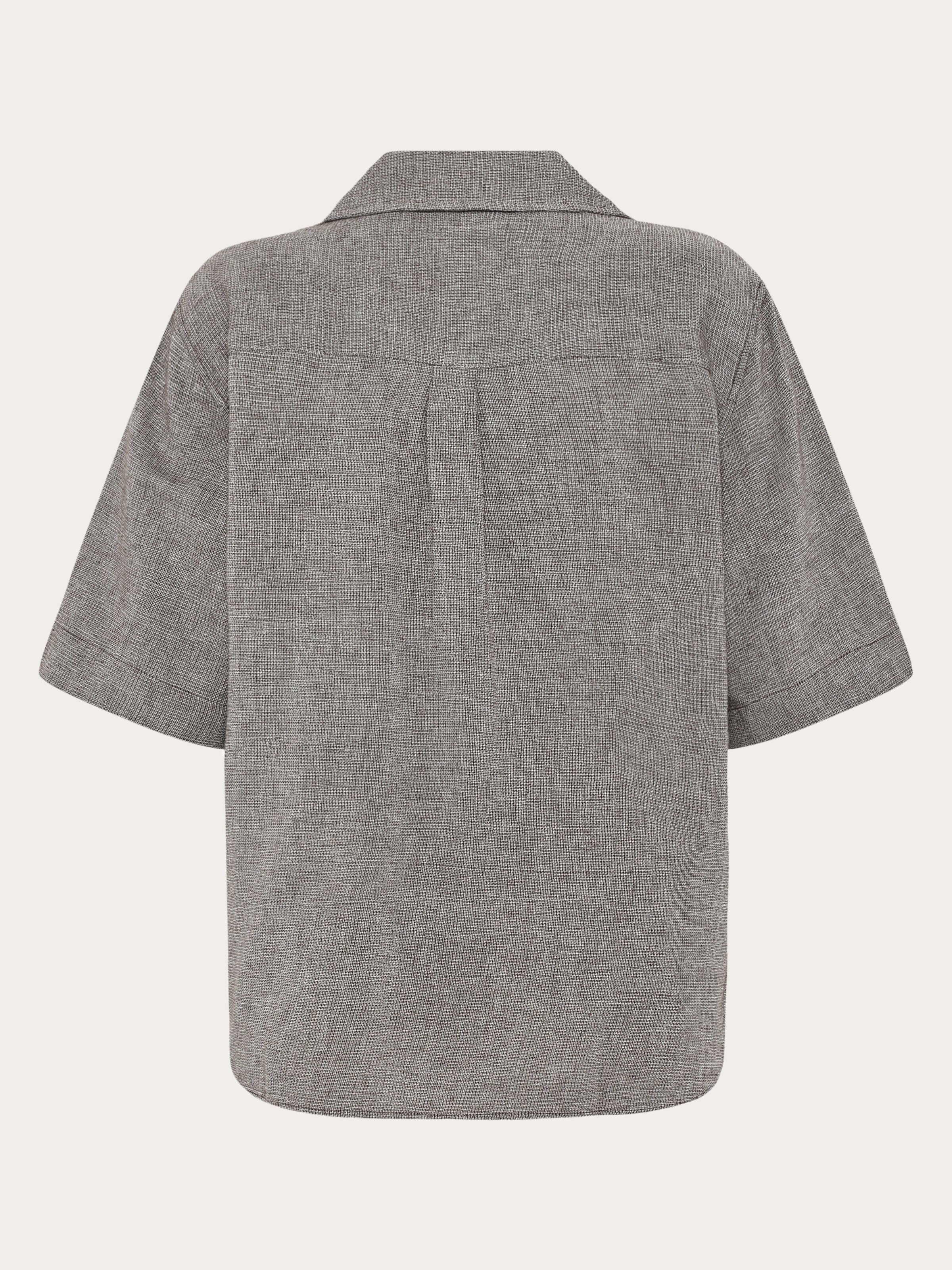 Structure short sleeve shirt - Shaved Chocolate - Image 3