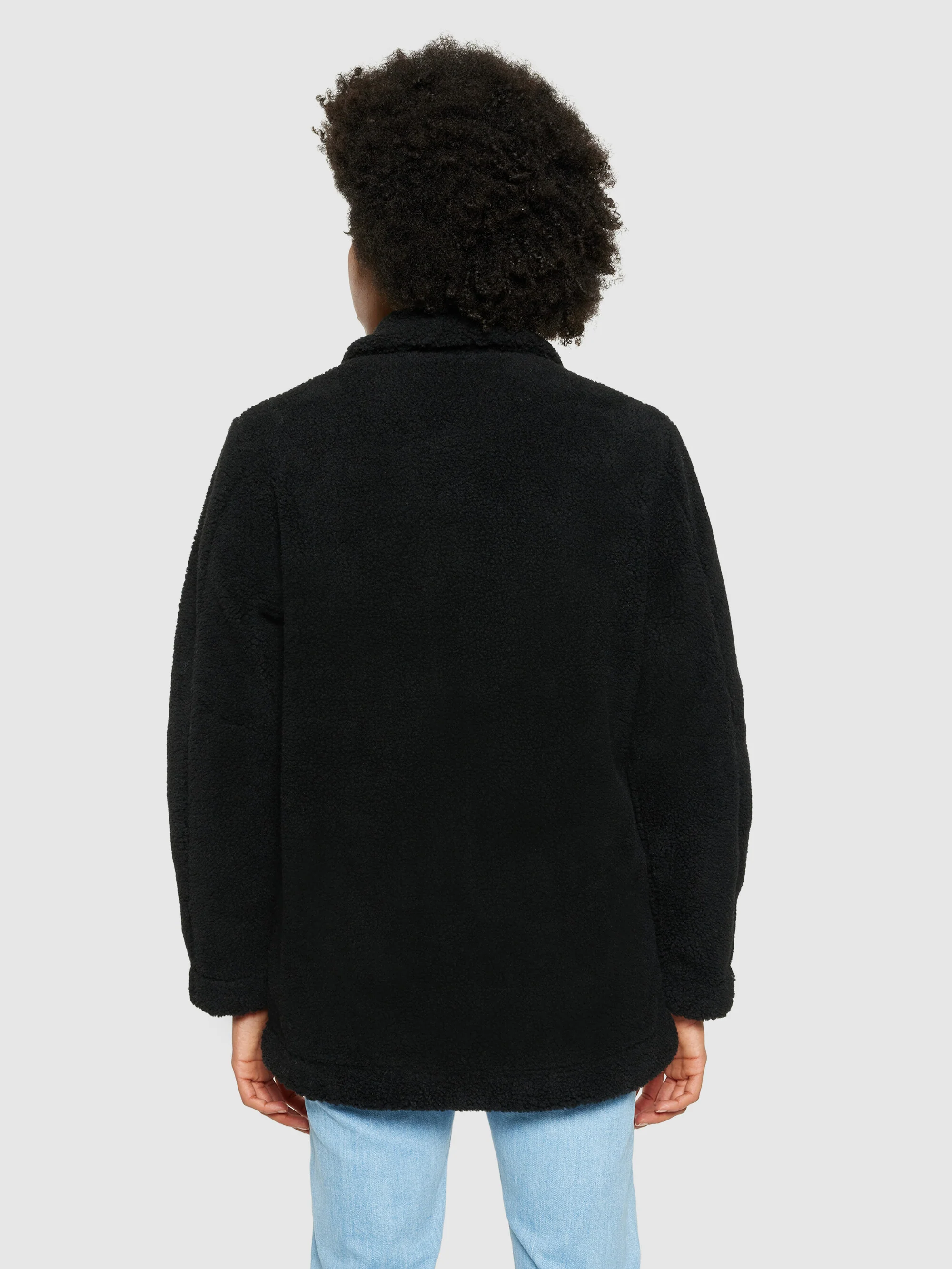 Teddy overshirt jacket - GRS/Vegan - Black Jet - Image 3