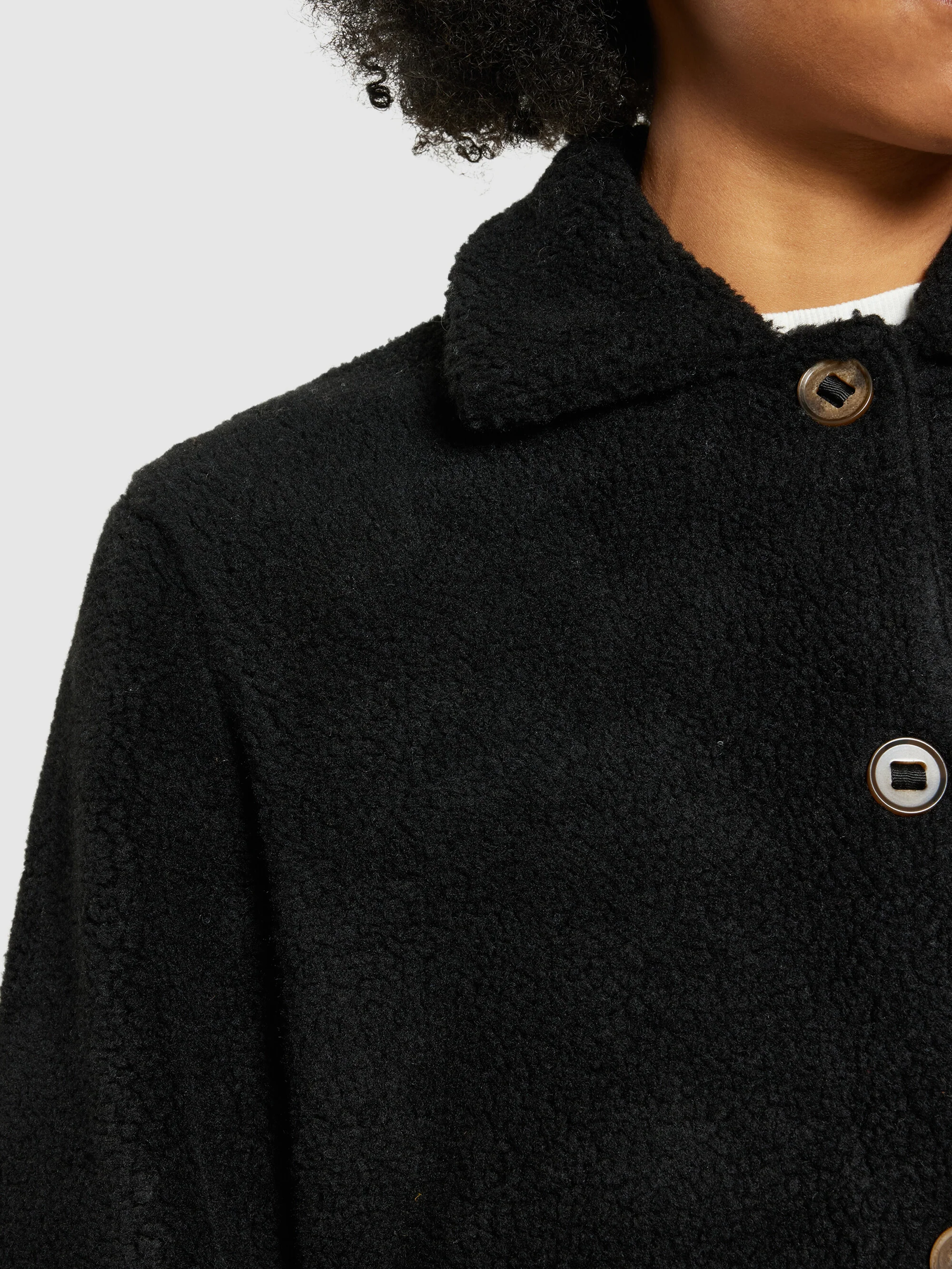 Teddy overshirt jacket - GRS/Vegan - Black Jet - Image 5