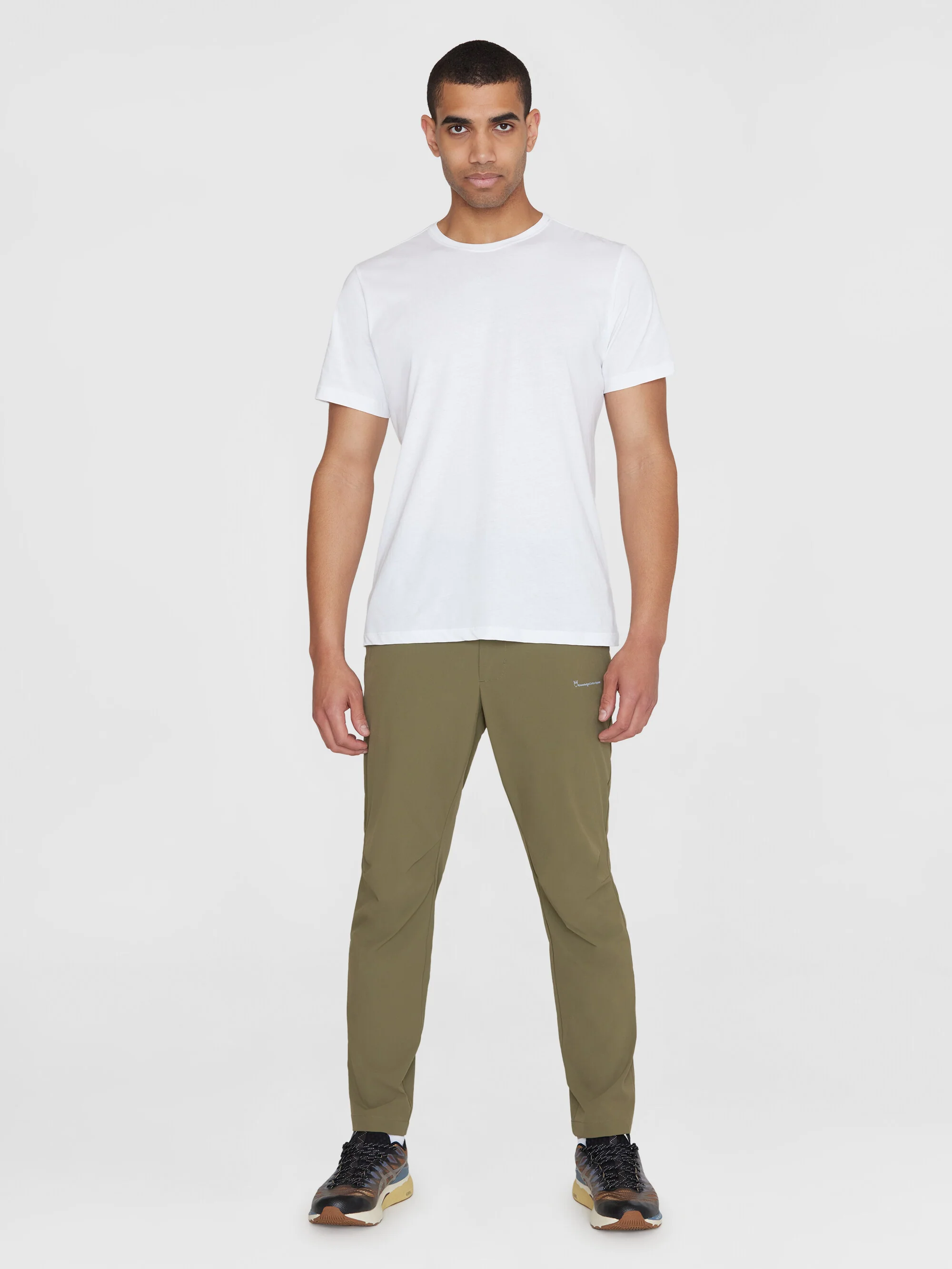TIM tapered elastic waist string pants - GRS/Vegan - Burned Olive - Image 4