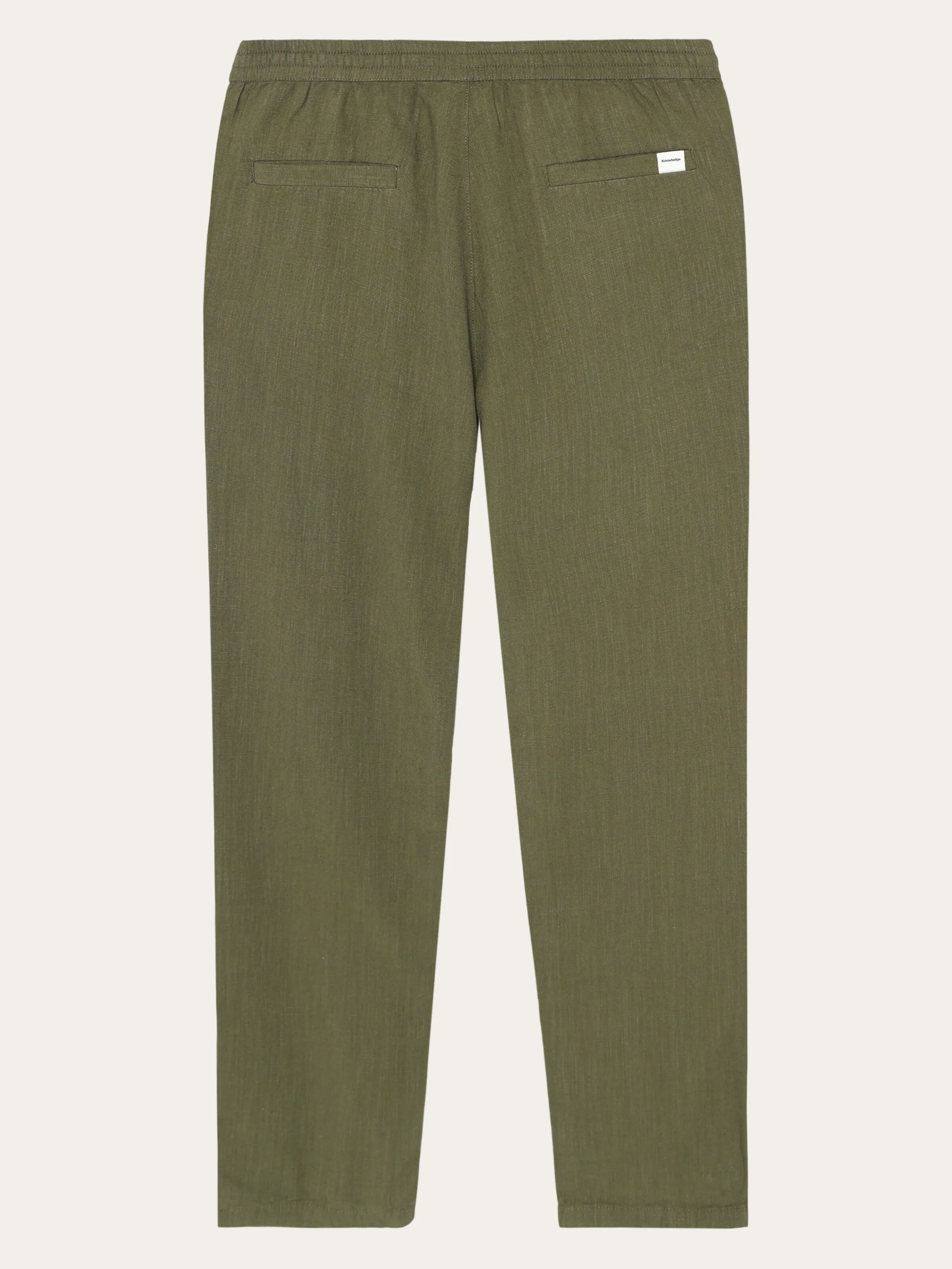 Tim tapered linen blend pants - Burned Olive - Image 3
