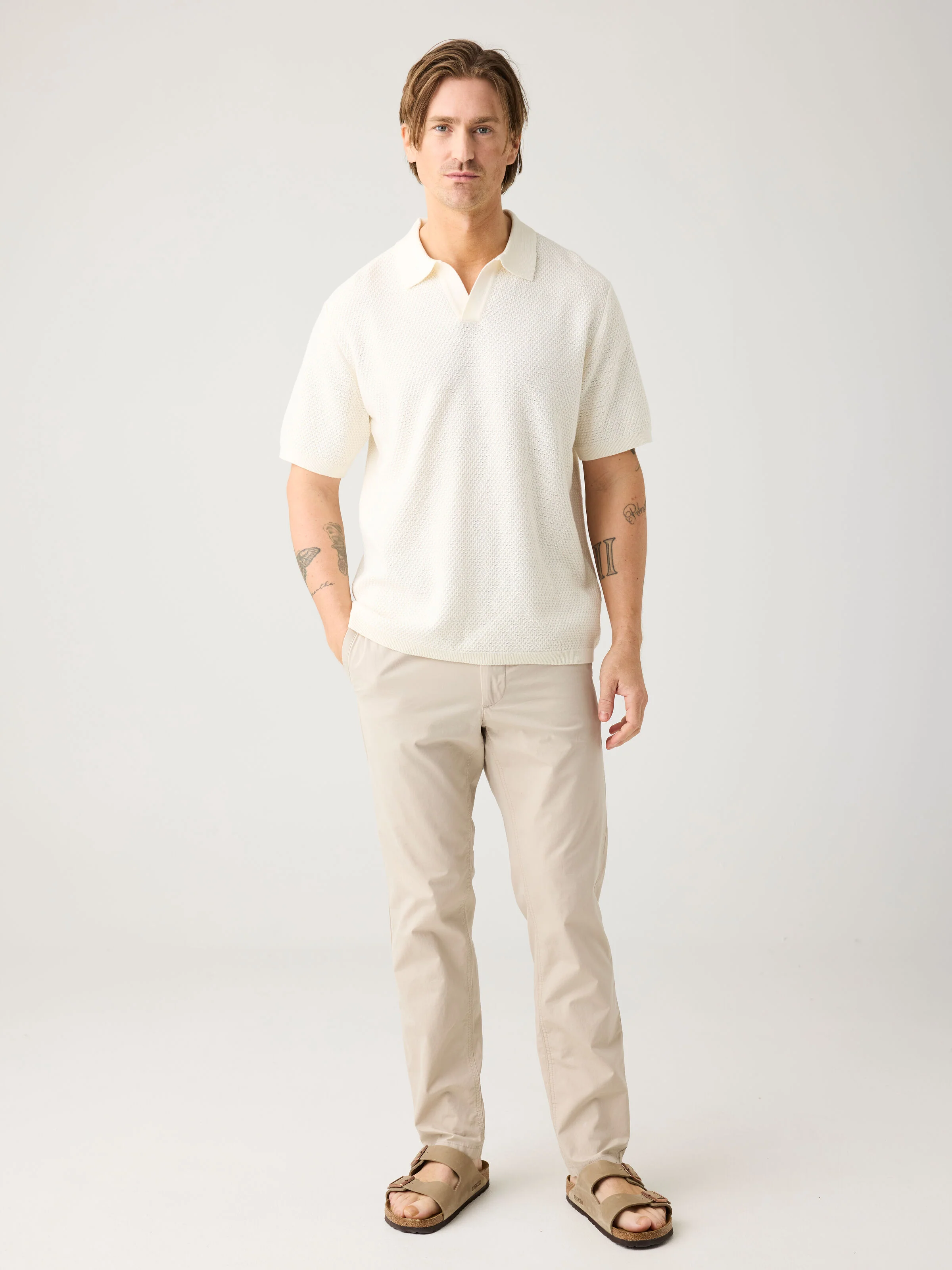 Tim tapered chino pants - Light feather gray - Image 2