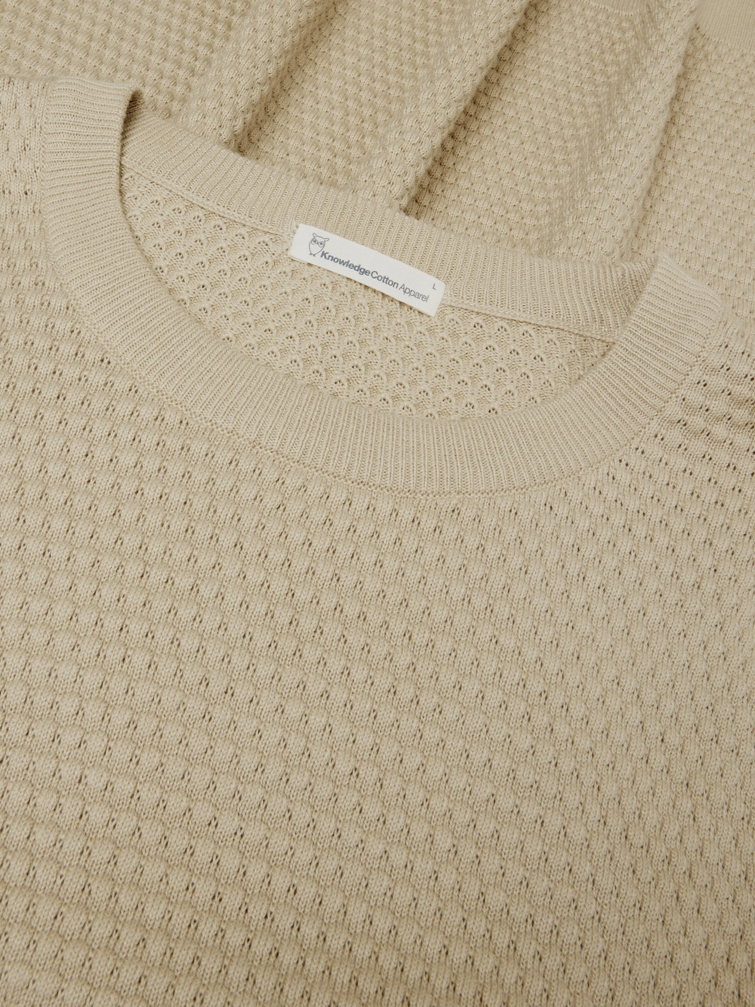 Bubble knit crew neck - Light feather gray - Image 5