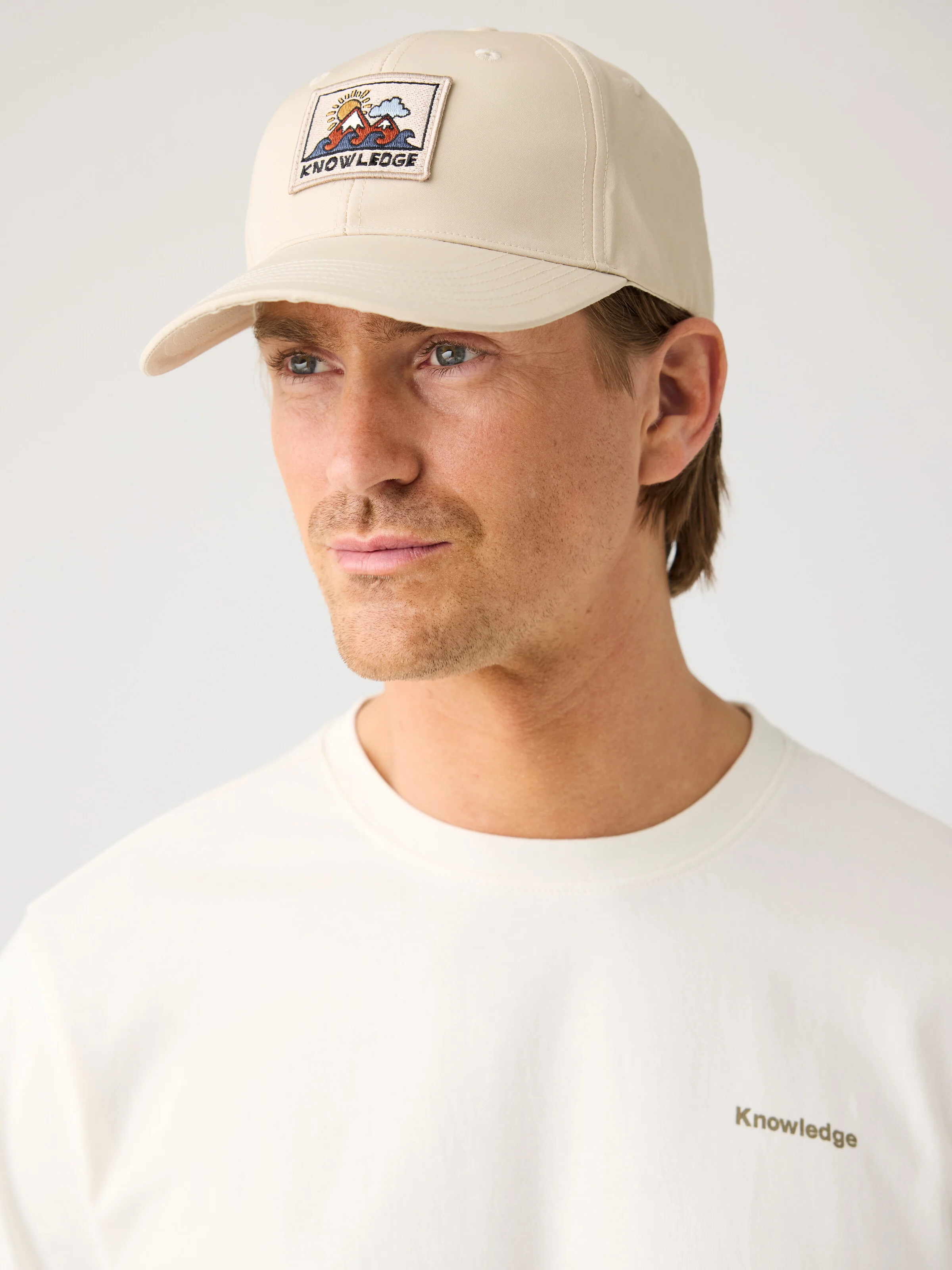 Vent canvas 200 badge cap - Light feather gray - Image 2