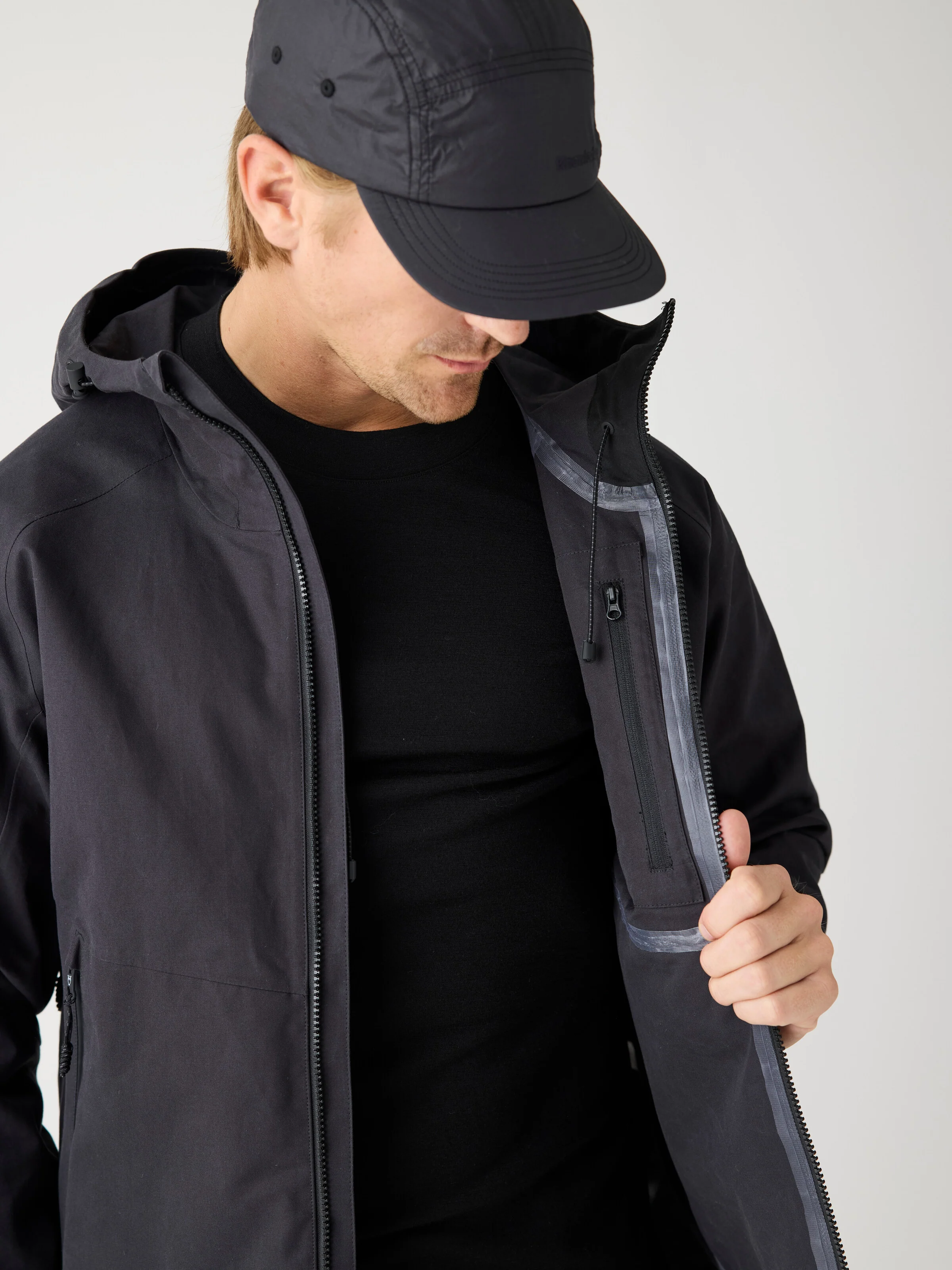 Vent canvas 270 shell jacket - Black Jet - Image 3