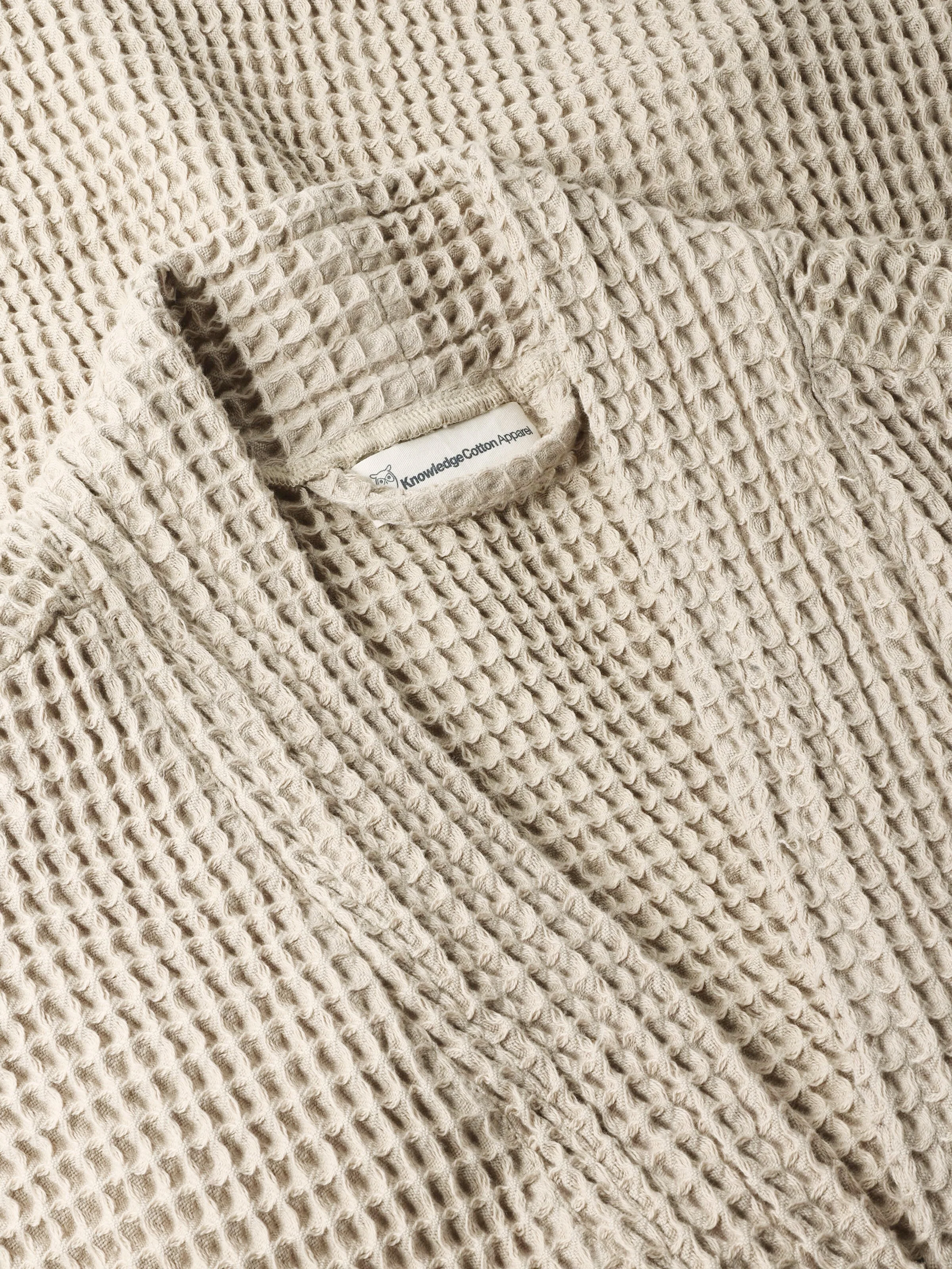 Waffle bathrobe - Light feather gray - Image 5