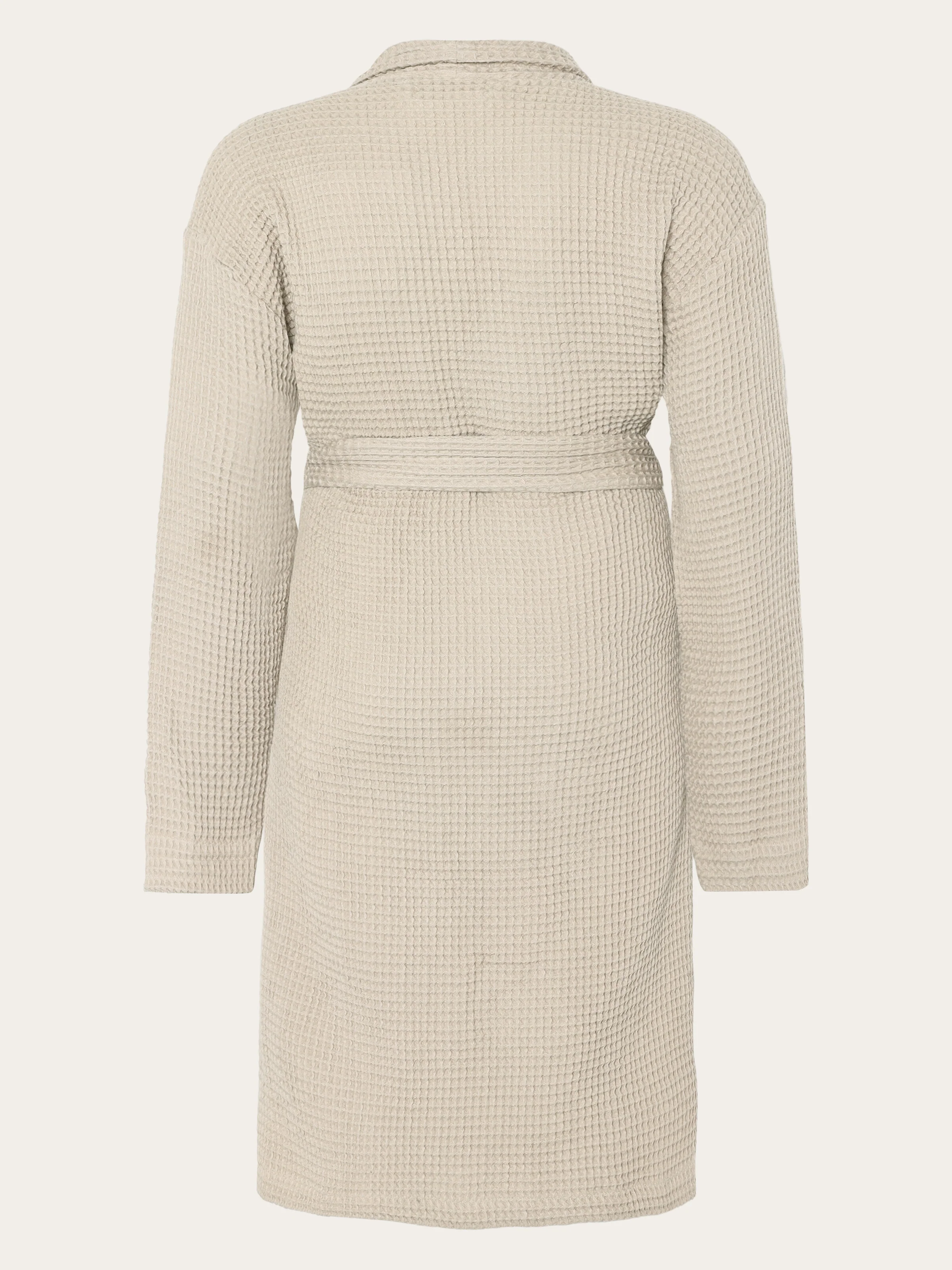 Waffle bathrobe - Light feather gray - Image 6