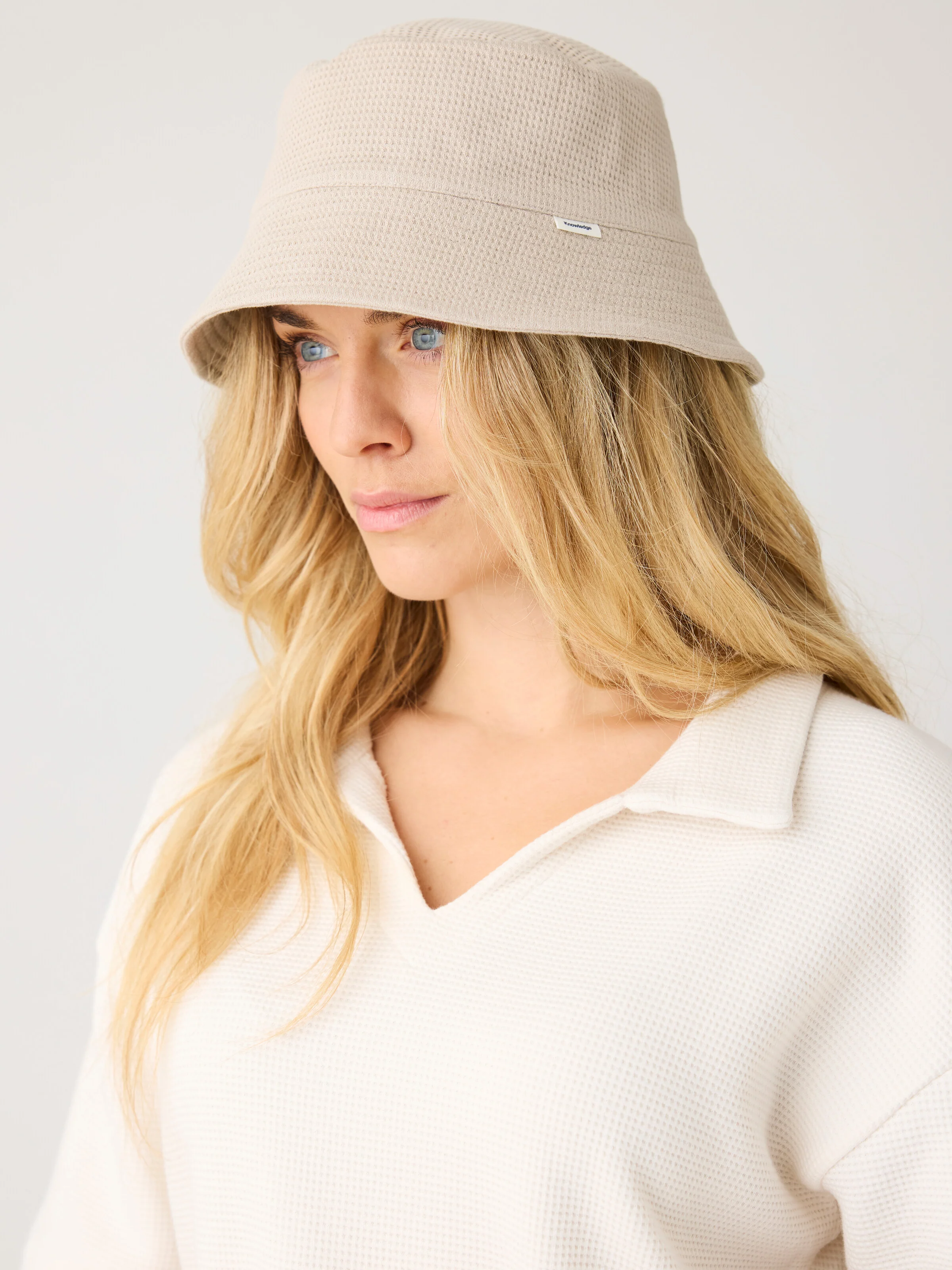Waffle bucket hat - Light feather gray - Image 3