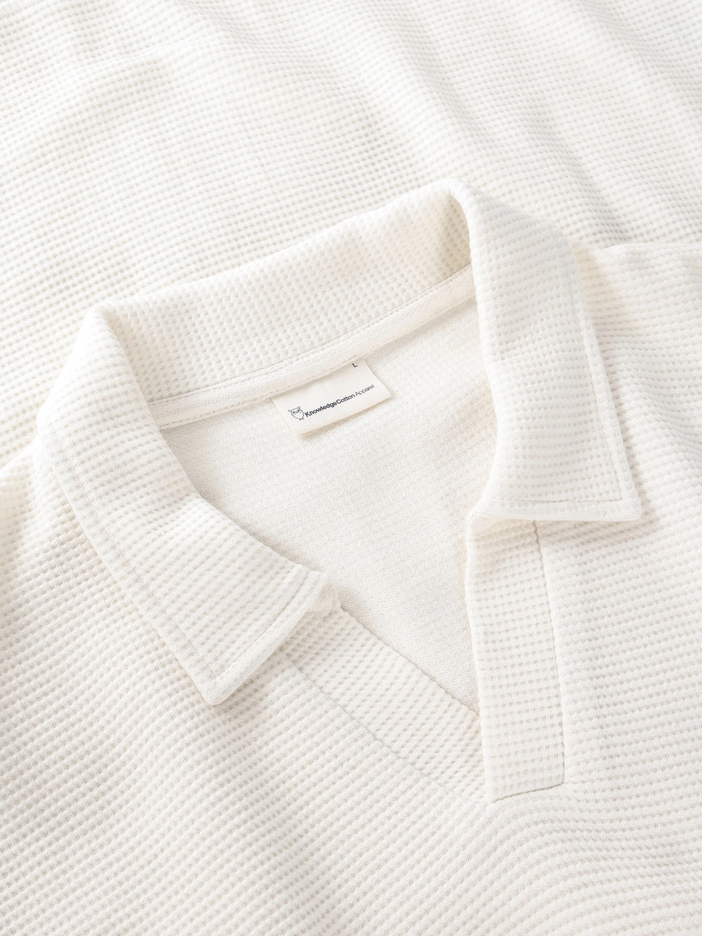 Waffle polo - Egret - Image 4