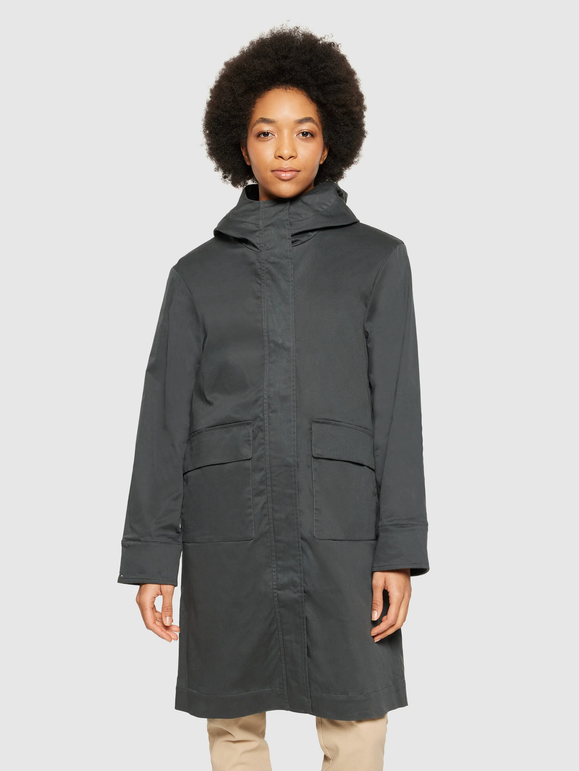 WAXED CANVAS parka jacket - GOTS - Phantom - Image 2