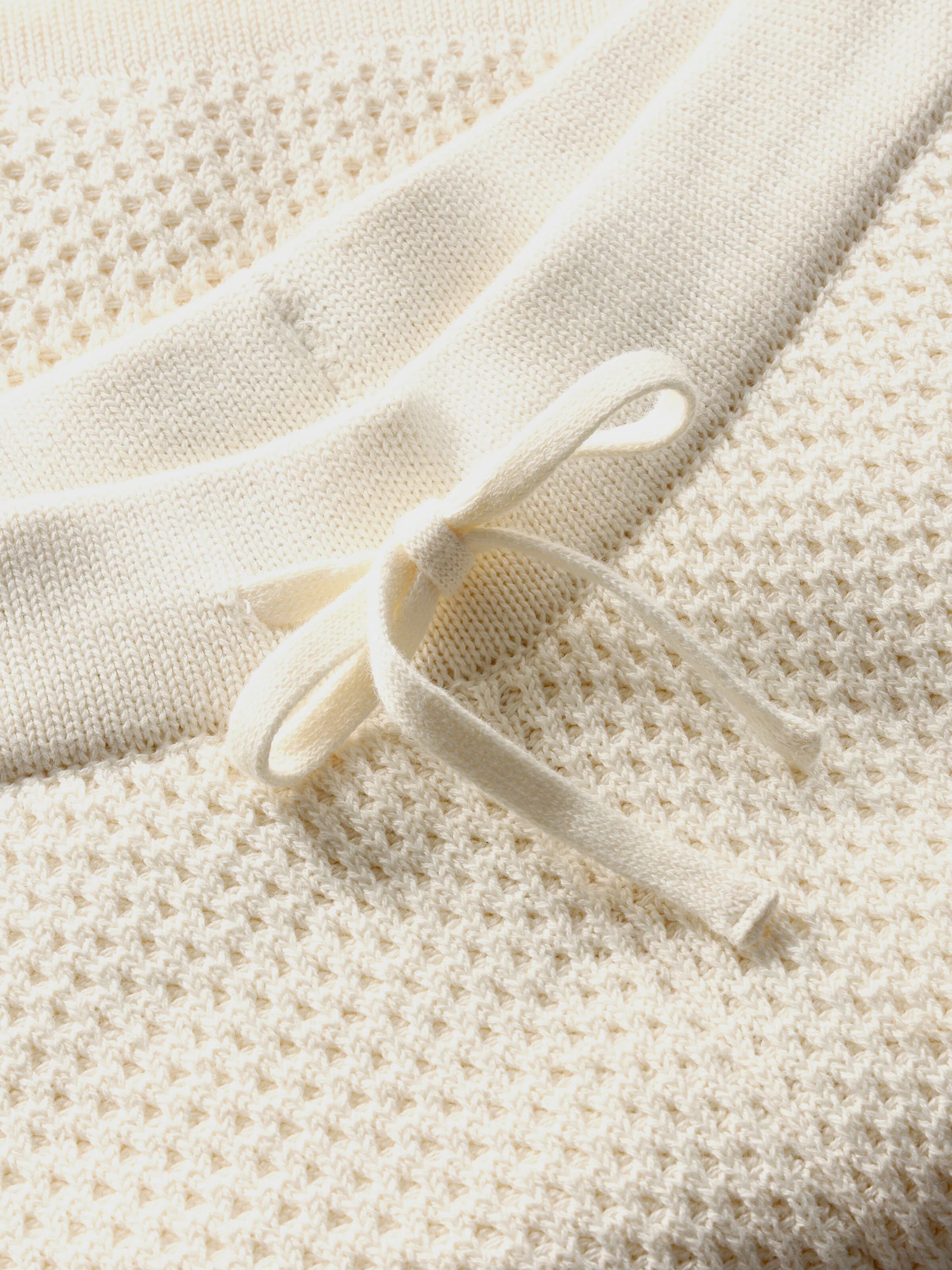 Wide knit shorts - Egret - Image 4