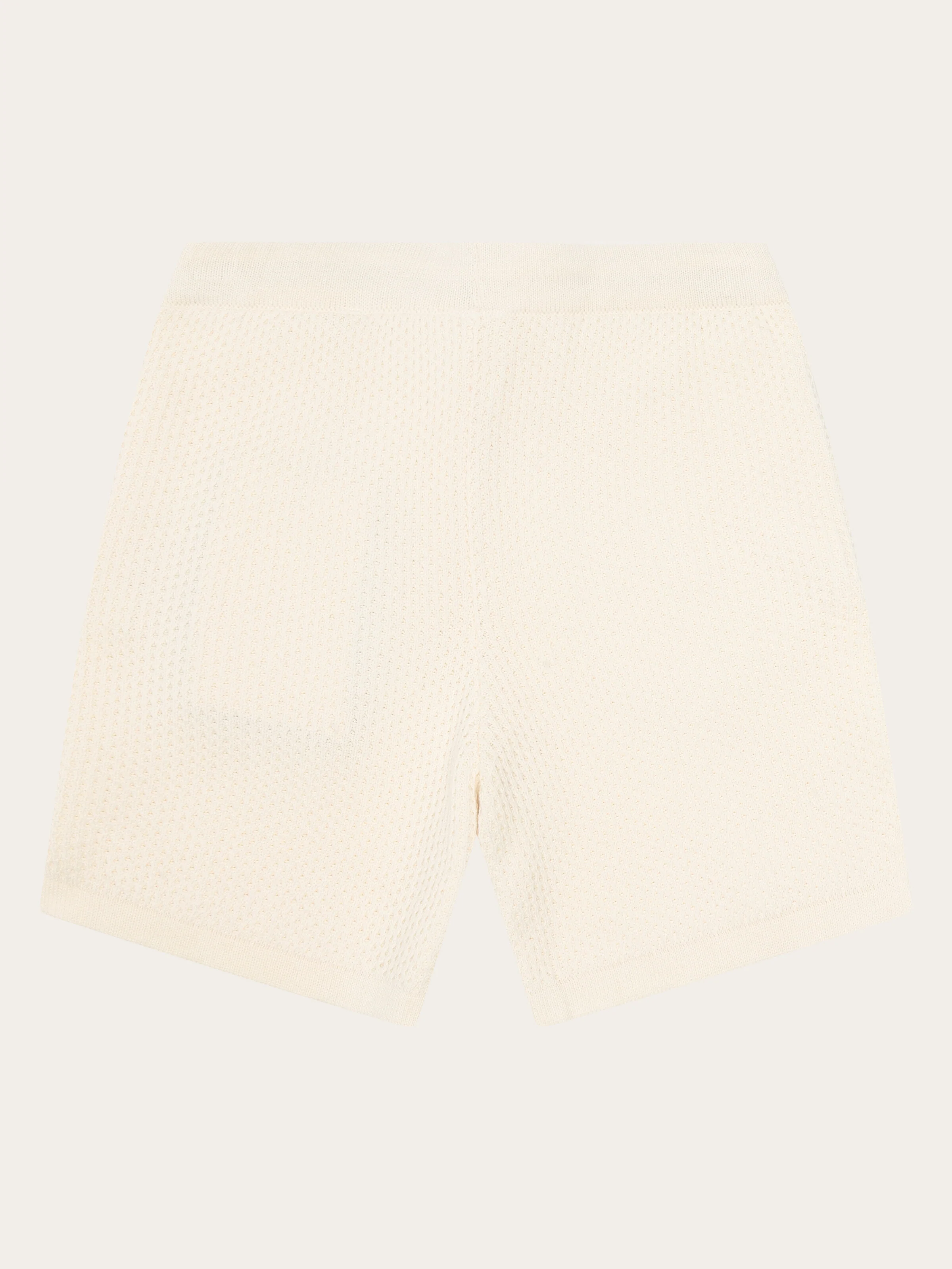 Wide knit shorts - Egret - Image 5