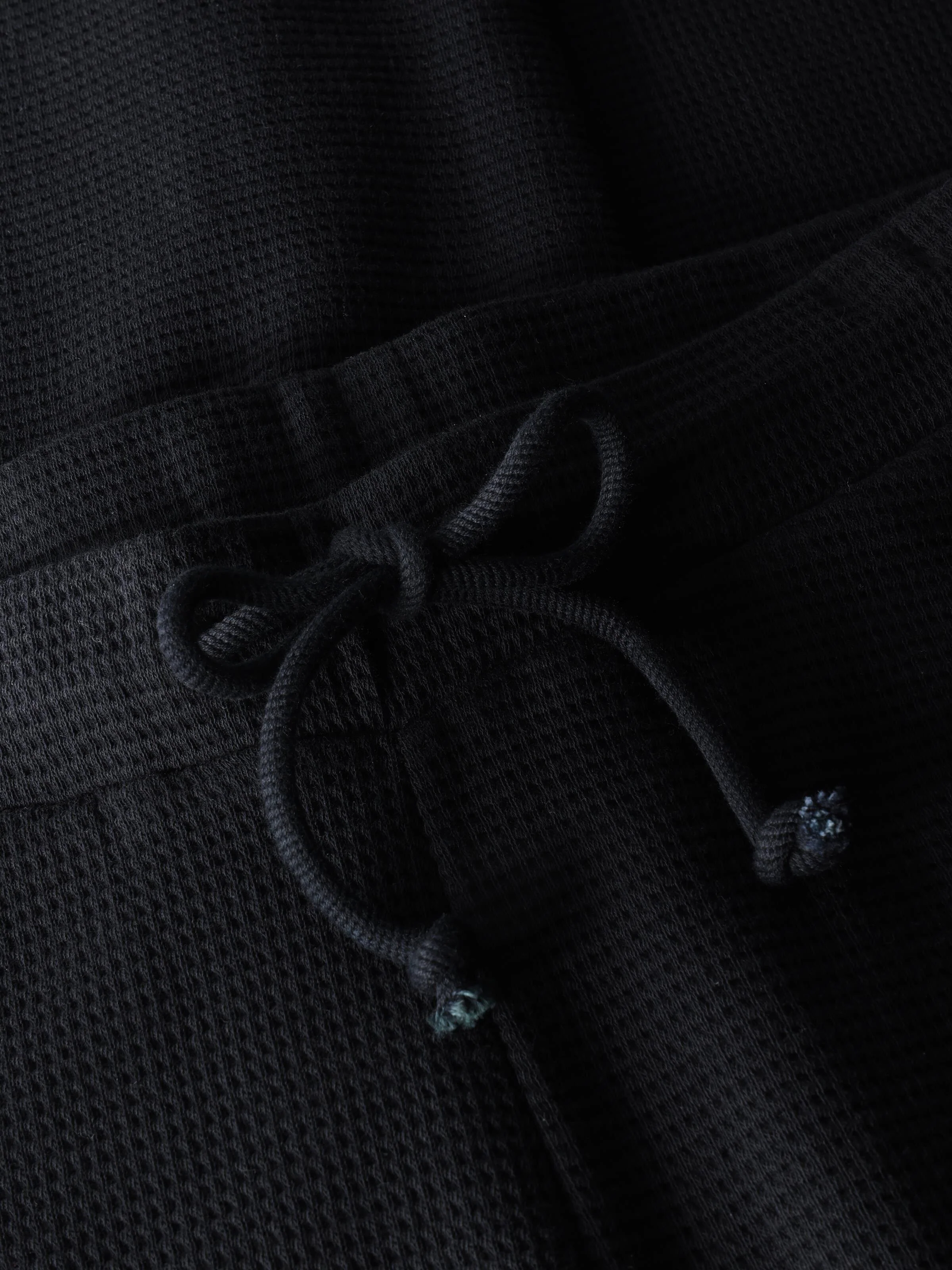 Wide waffle pants - Black Jet - Image 2