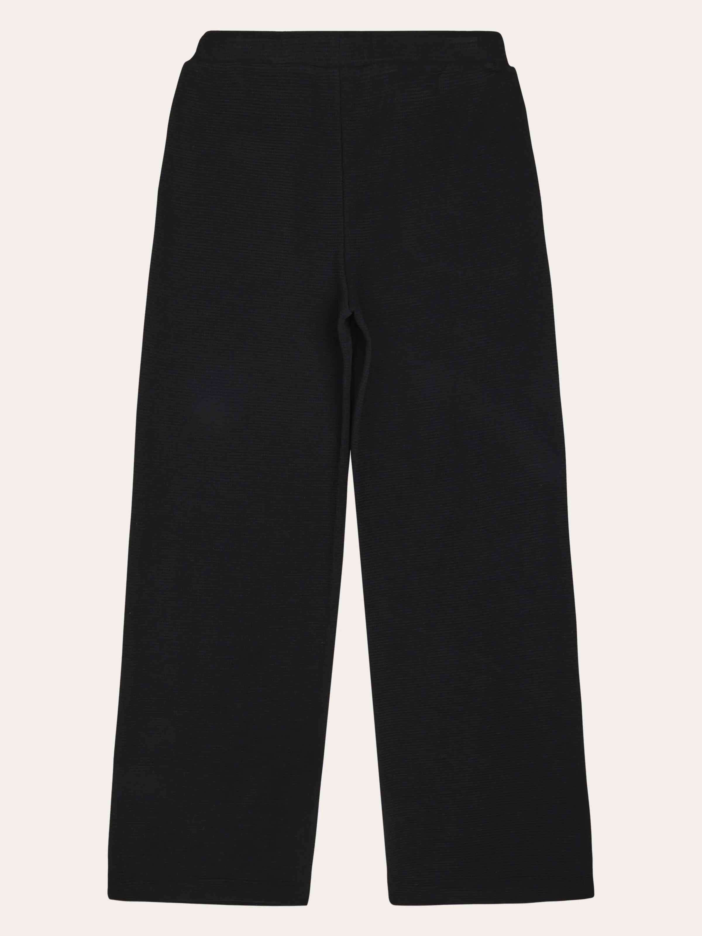 Wide waffle pants - Black Jet - Image 3
