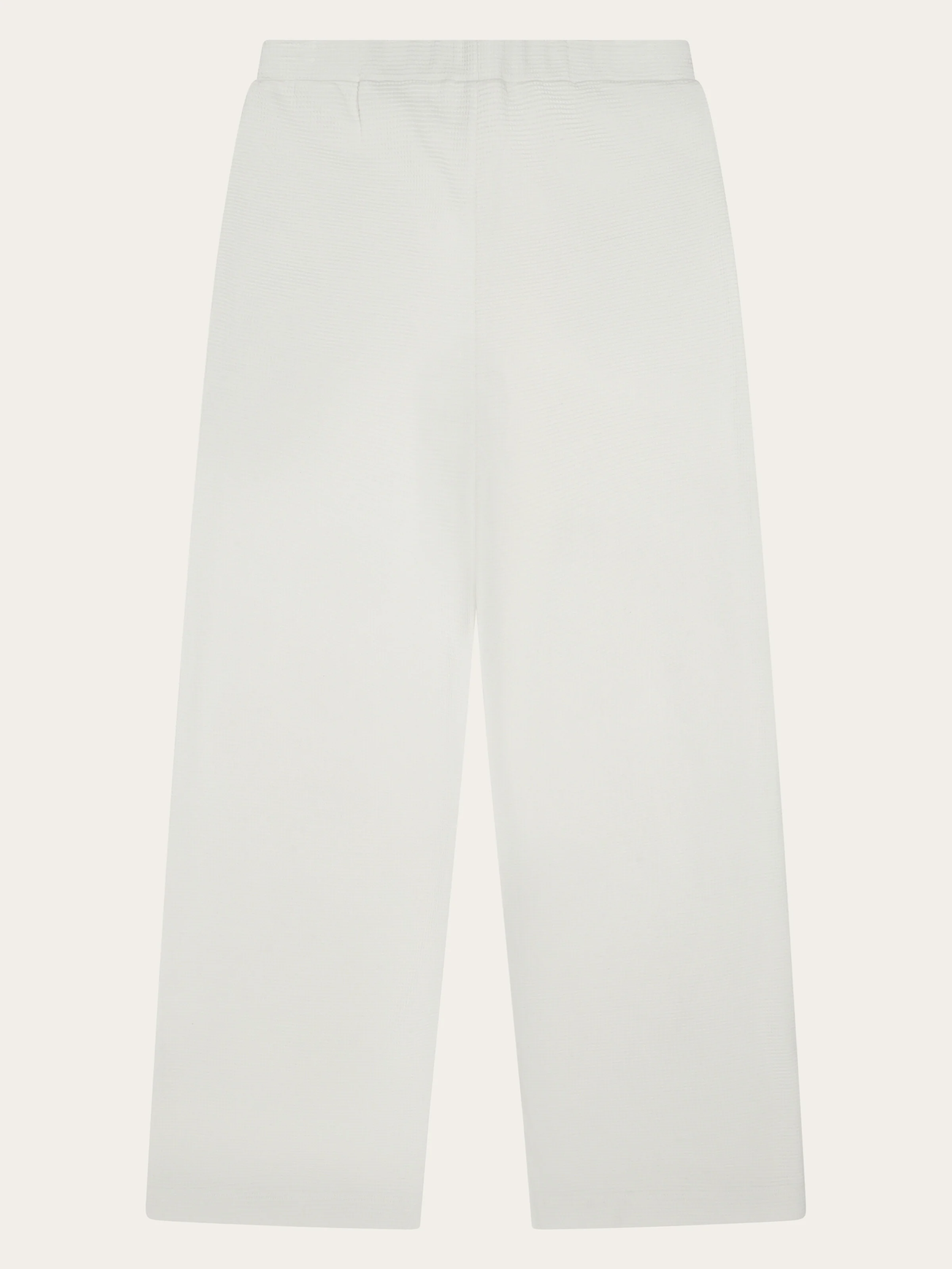 Wide waffle pants - Egret - Image 5